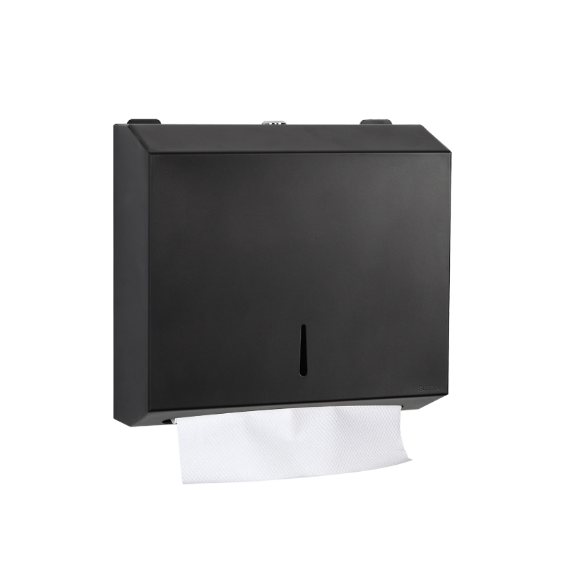 DISTRIBUTEUR DE PAPIERS D’ESSUIE EN ACIER NOIR